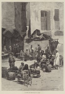 An Open Air Restaurant at Cairo by Charles Auguste Loye